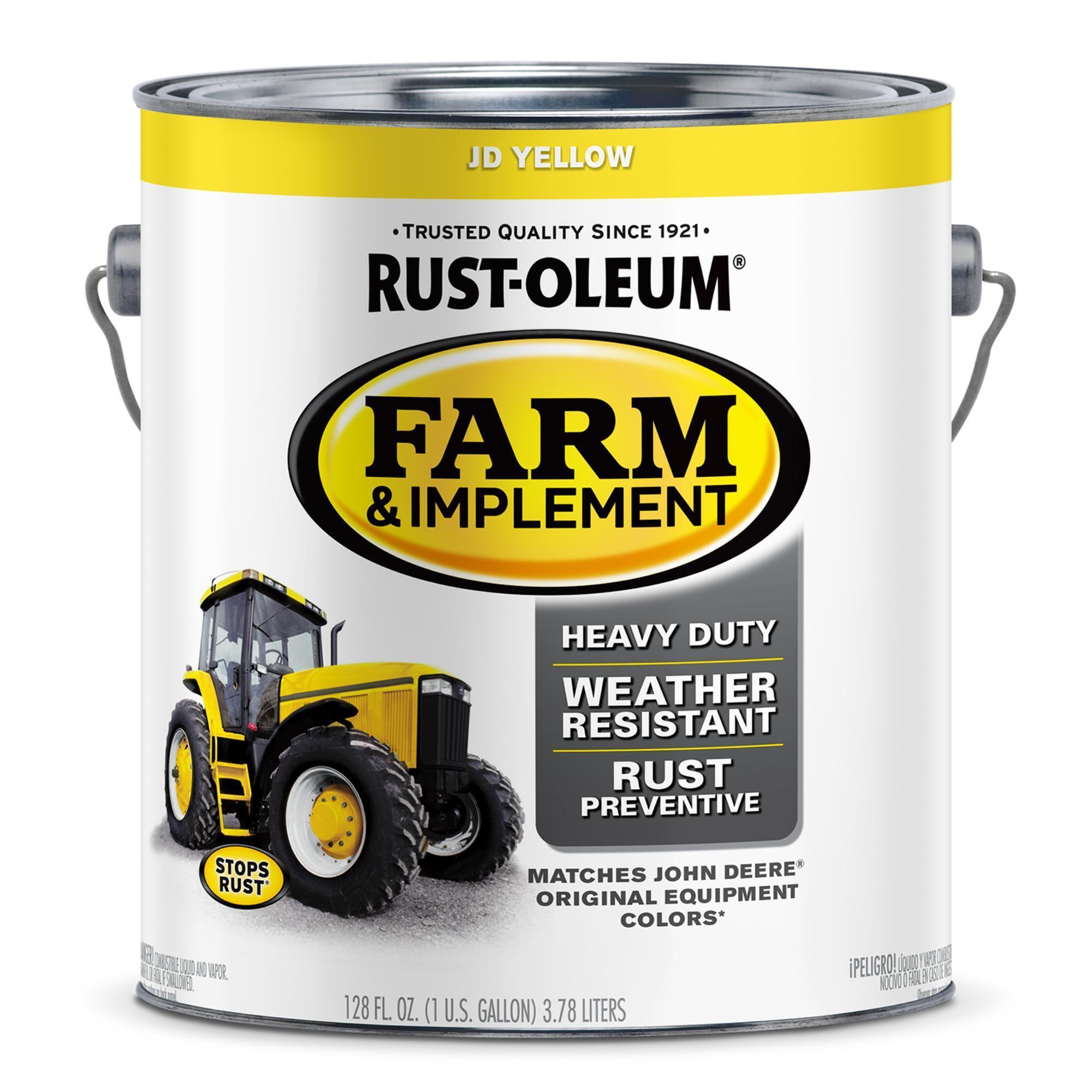 Stops Rust Farm and Implement Paint, JD Yellow, 1 Gallon Cans, 2PK, Model# 280175DS